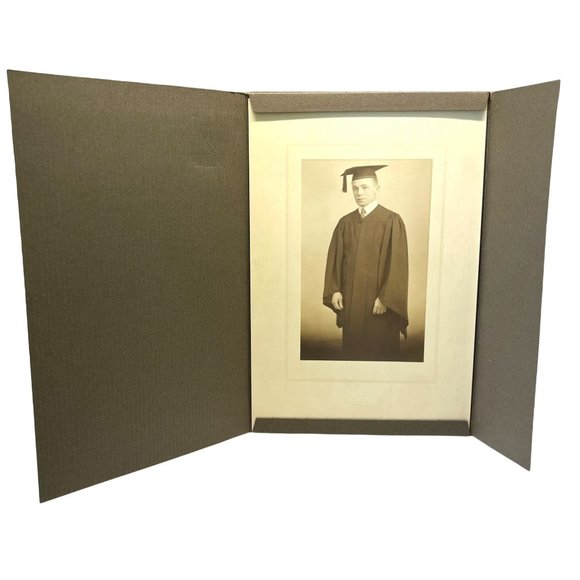 Vintage 8" x 12" Photo High School Graduation Portrait 1940s F.S. Winslow Studio - Picture 1 of 10